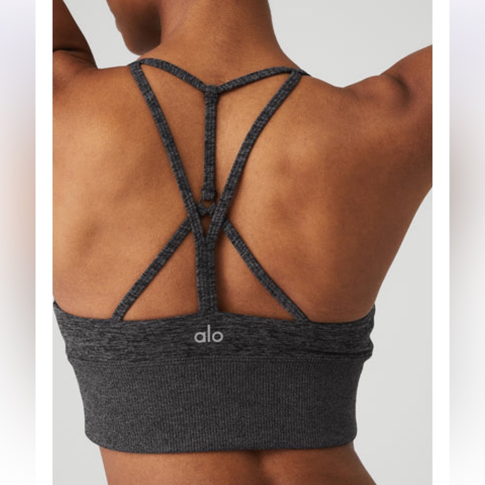 Alosoft Lavish Bra - Dark Heather Grey; Medium; worn twice!